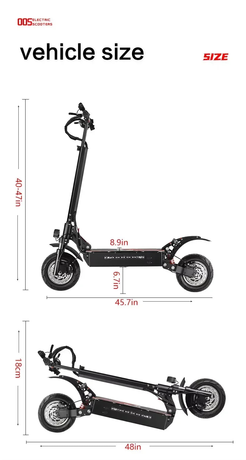 200W Dual Motor 52V19ah E-Scooter
