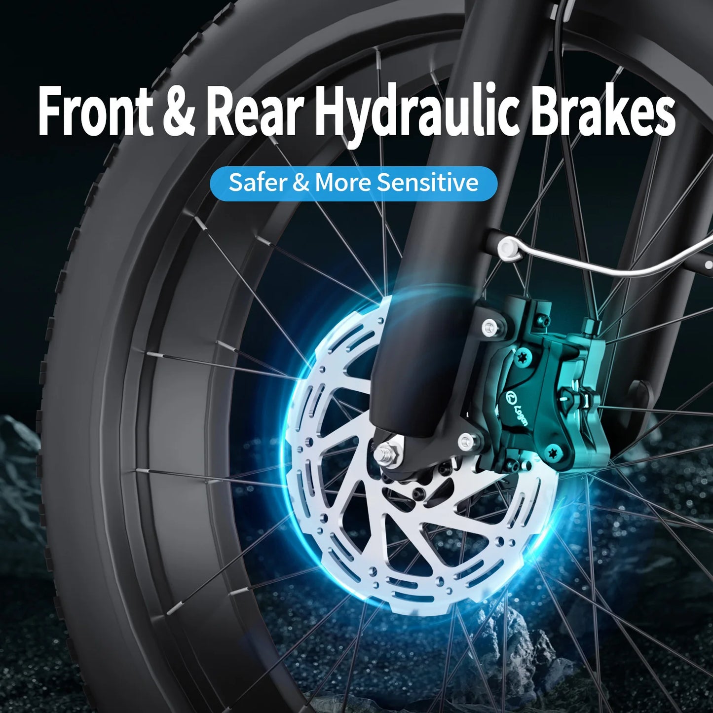 52V 1200W Fat Tire Electric Bike – Hybrid Mountain E-Bike, 20Ah Battery