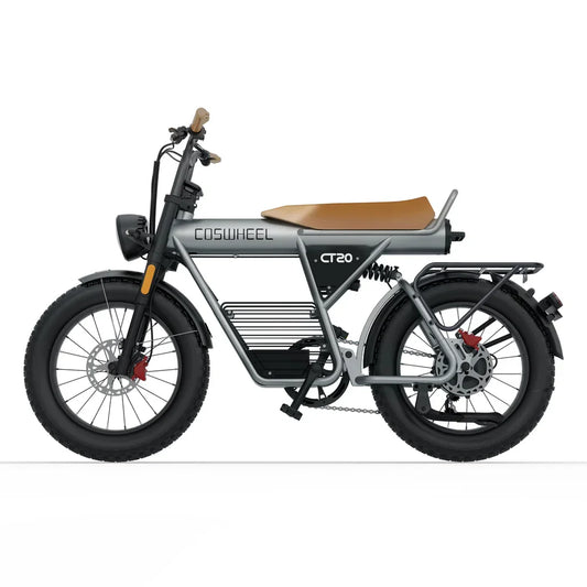 Coswheel CT20 1500W Fat Tire Electric Bike – 20" Moped-Style E-Bike for Adults, 48V 25Ah, Off-Road/Mountain