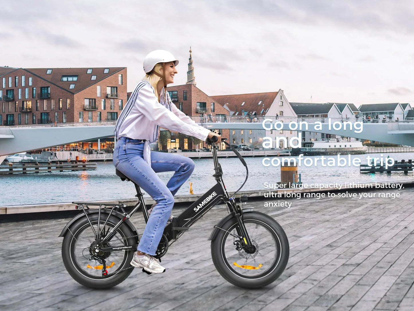 750W Folding Fat Tire Electric Bike — 48V 13Ah, 20", 7-Speed