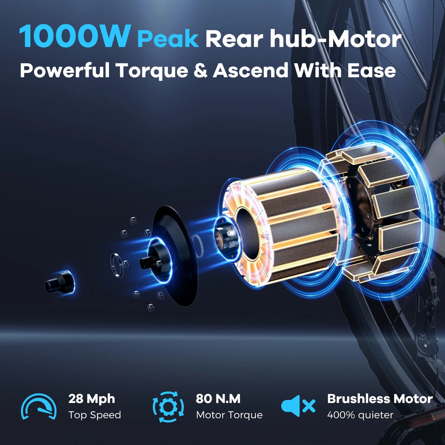 7-Speed,1000 Peak Electric Bike