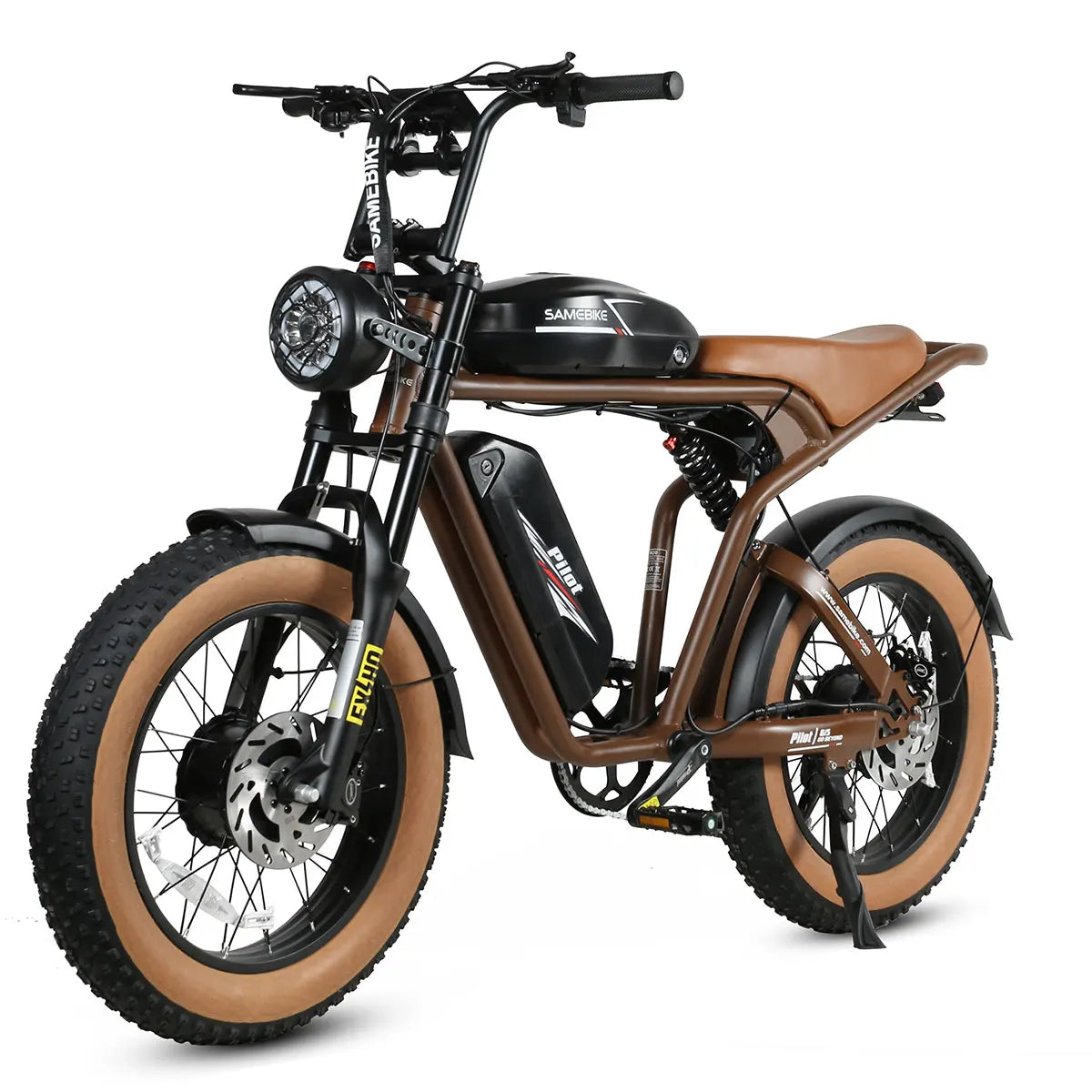 2000W Fat Tire Electric Bike – 48V 36Ah Detachable Battery, 20" Off-Road, High-Carbon Steel Frame