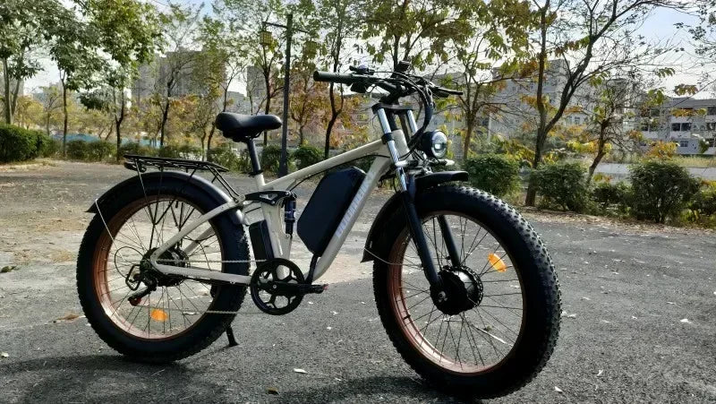 F1 2000W Dual-Motor Fat Tire Electric Bike – 48V 22Ah, 26" Tires, Hydraulic Brakes, Adult Snow/Beach/Mountain E-Bike
