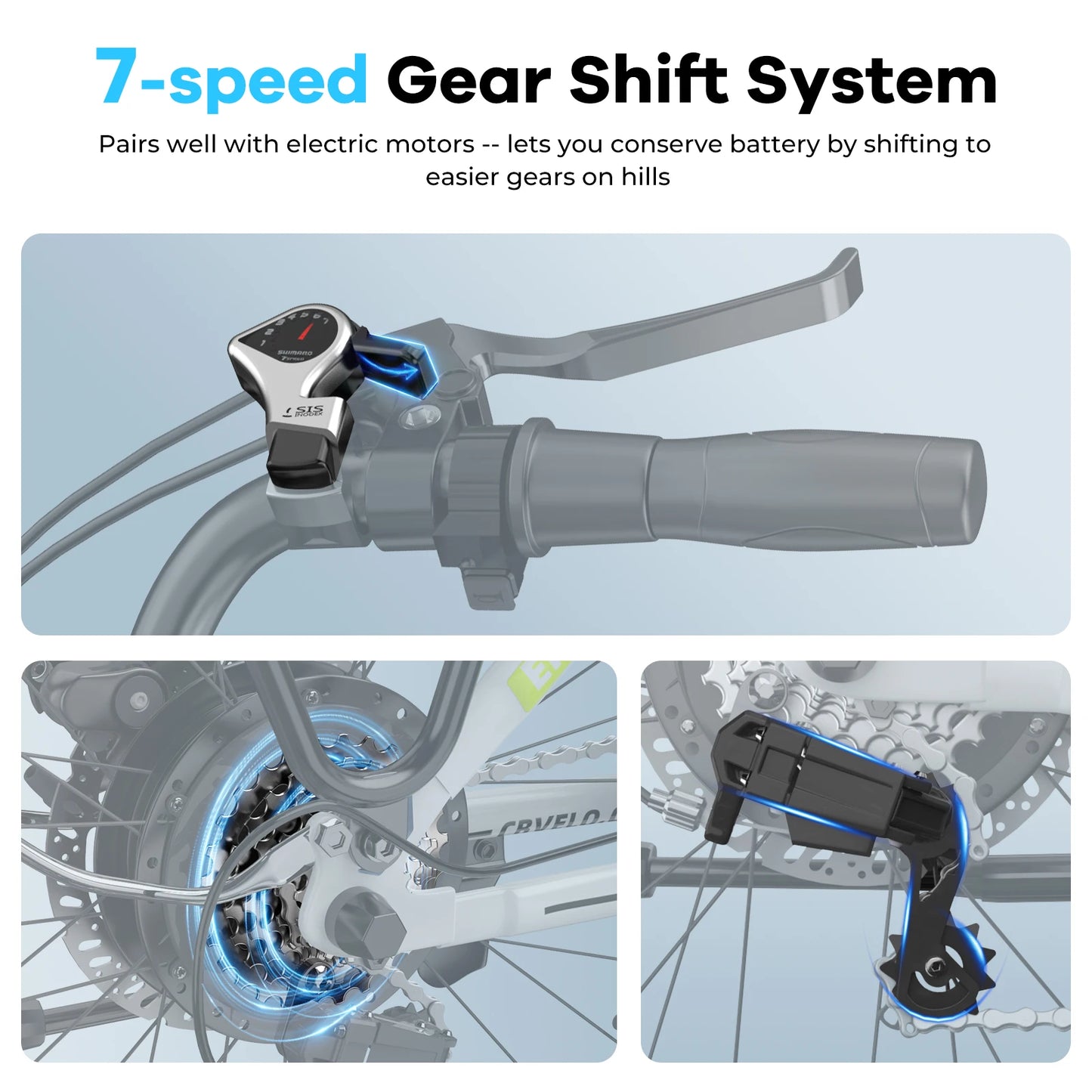 7-Speed,1000 Peak Electric Bike