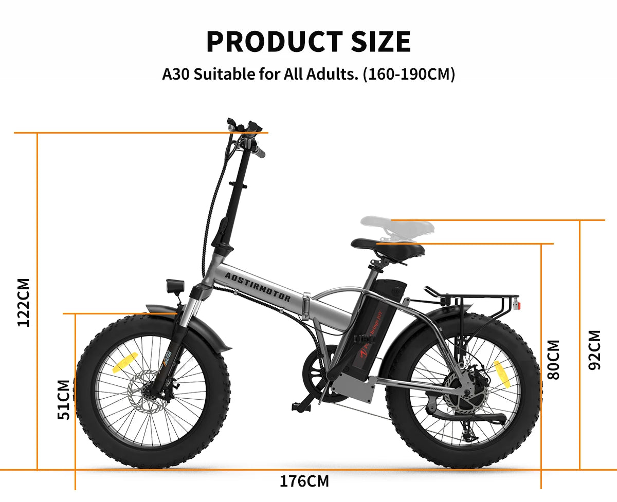 AOSTIRMOTOR Folding Electric Bike