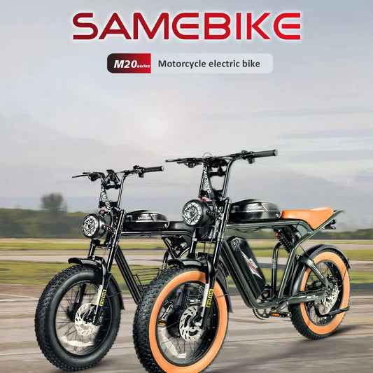 2000W Fat Tire Electric Bike – 48V 36Ah Detachable Battery, 20" Off-Road, High-Carbon Steel Frame