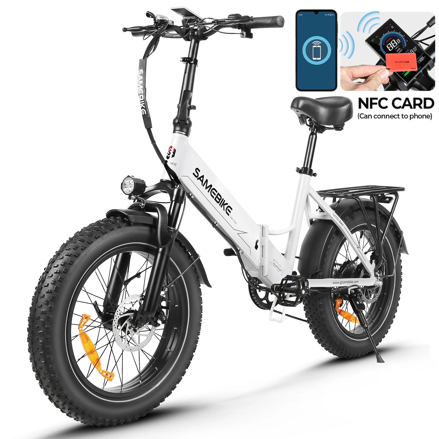 750W Folding Fat Tire Electric Bike — 48V 13Ah, 20", 7-Speed
