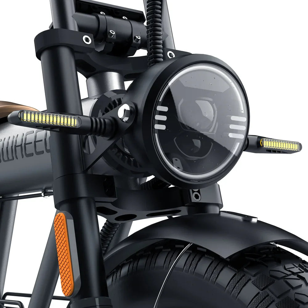 Coswheel CT20 1500W Fat Tire Electric Bike – 20" Moped-Style E-Bike for Adults, 48V 25Ah, Off-Road/Mountain