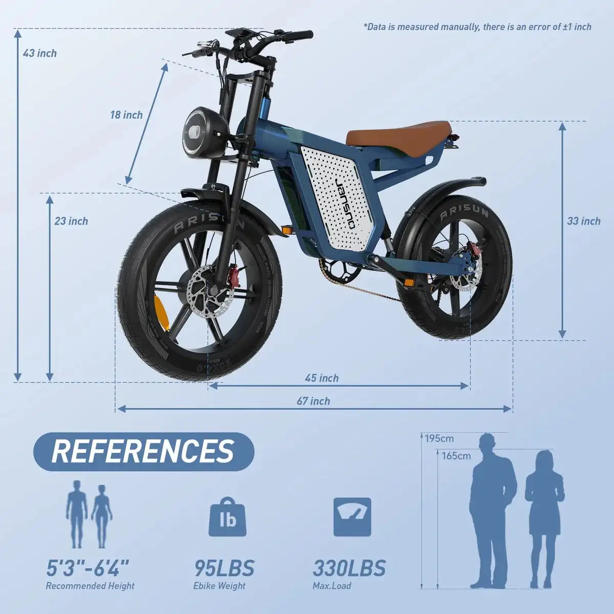 JANSNO X60 20" Fat Tires Electric Bike