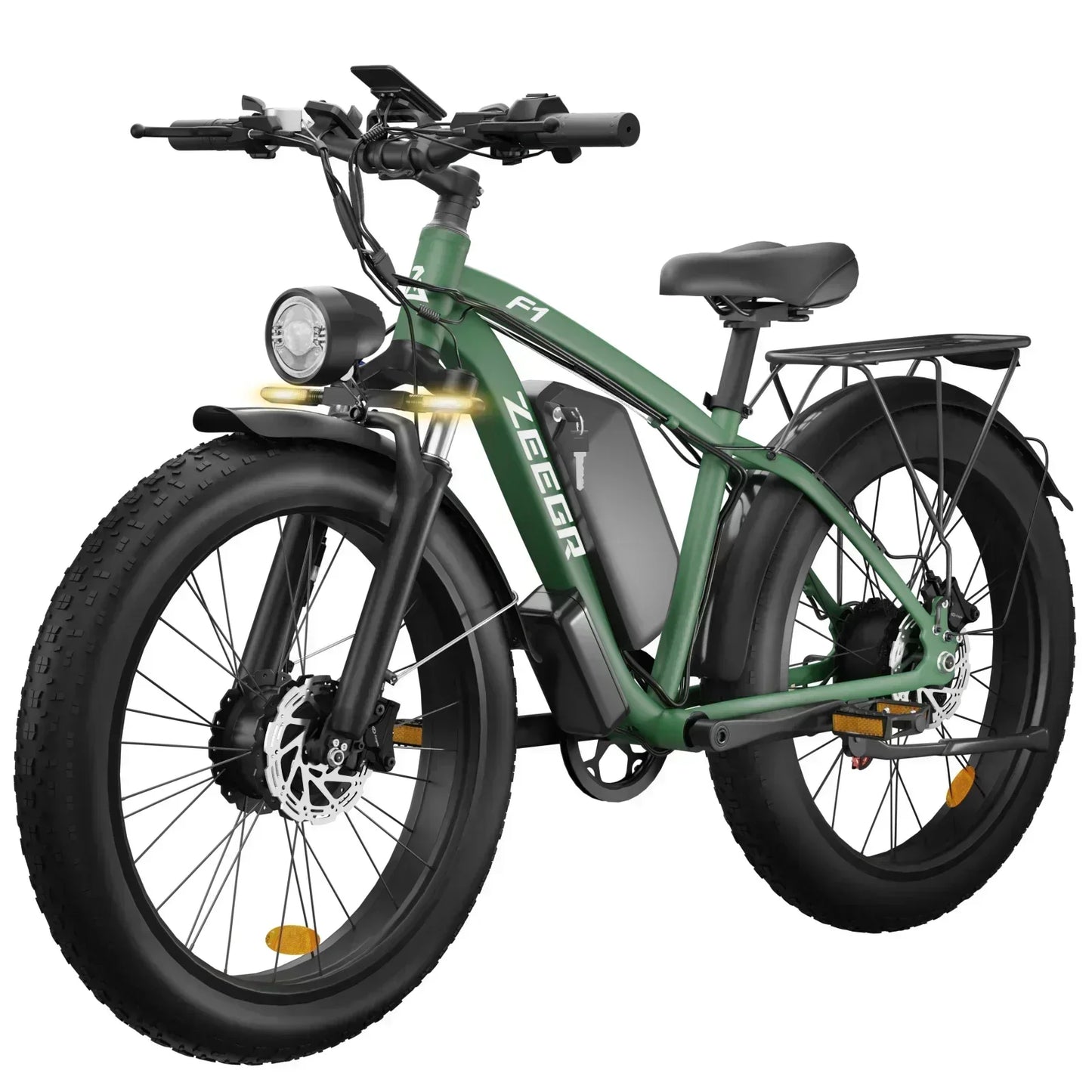 F1 2000W Dual-Motor Fat Tire Electric Bike – 48V 22Ah, 26" Tires, Hydraulic Brakes, Adult Snow/Beach/Mountain E-Bike