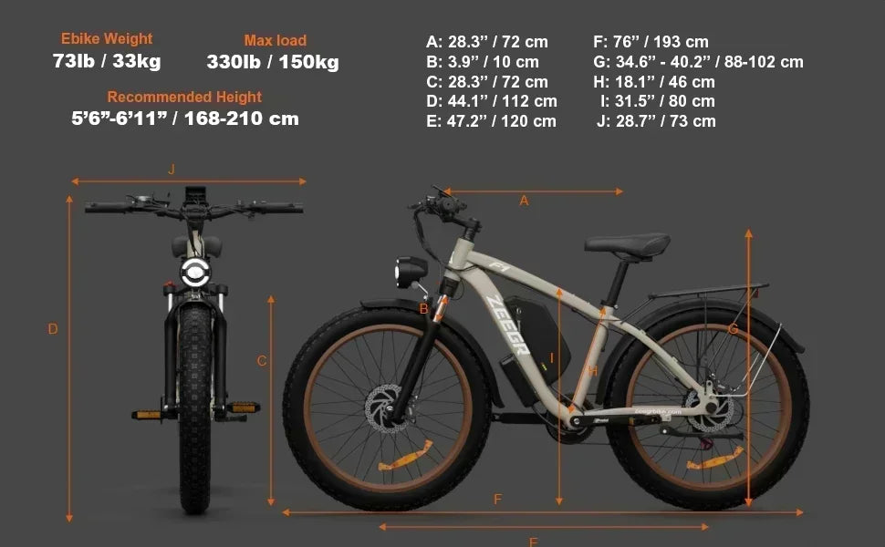 F1 2000W Dual-Motor Fat Tire Electric Bike – 48V 22Ah, 26" Tires, Hydraulic Brakes, Adult Snow/Beach/Mountain E-Bike