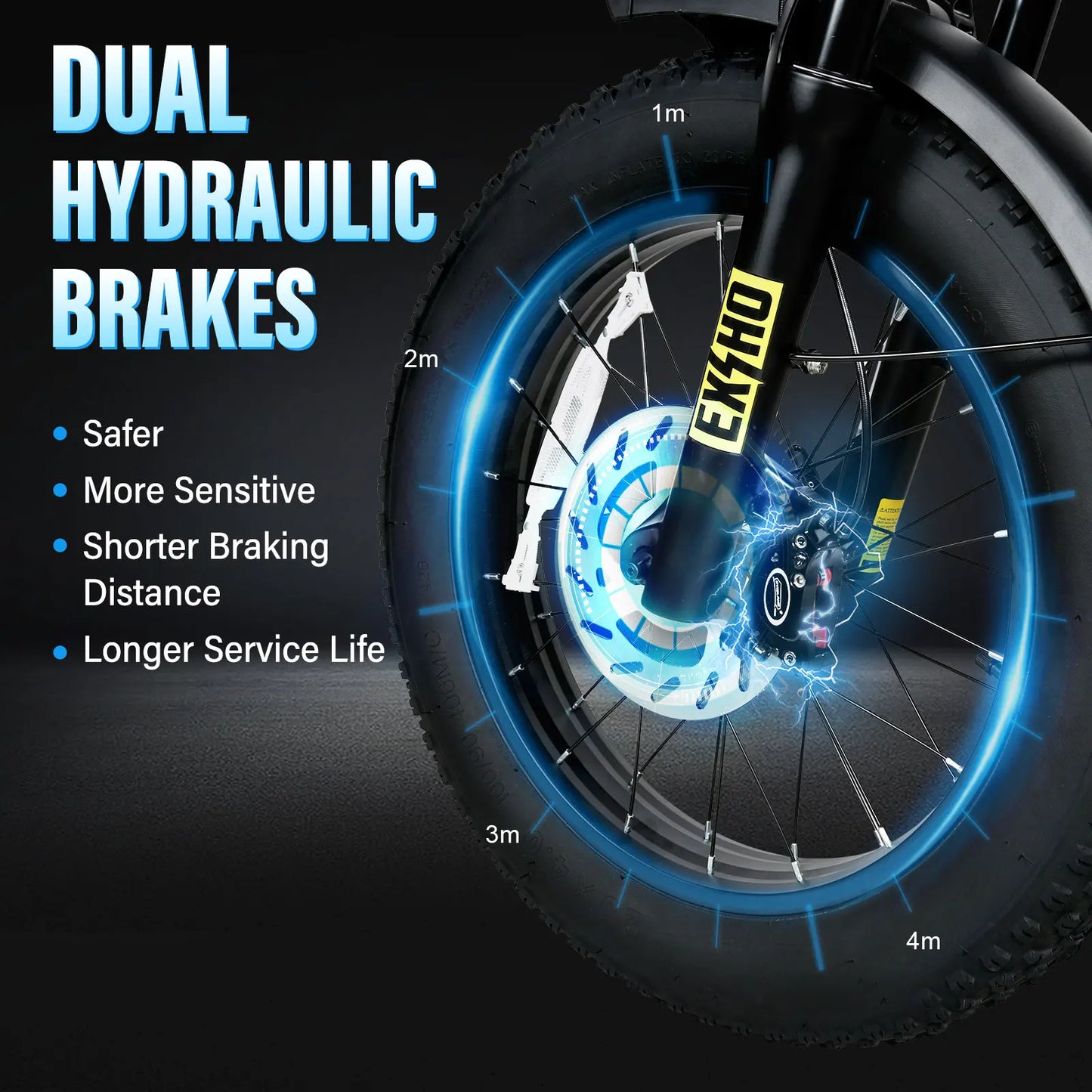2000W Fat Tire Electric Bike – 48V 36Ah Detachable Battery, 20" Off-Road, High-Carbon Steel Frame