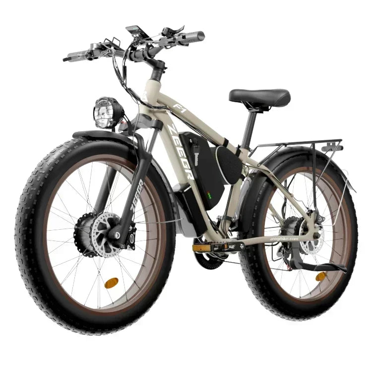 F1 2000W Dual-Motor Fat Tire Electric Bike – 48V 22Ah, 26" Tires, Hydraulic Brakes, Adult Snow/Beach/Mountain E-Bike