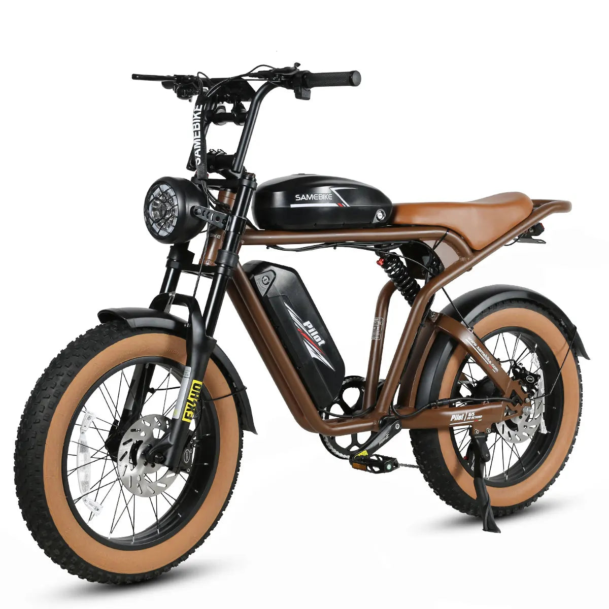2000W Fat Tire Electric Bike – 48V 36Ah Detachable Battery, 20" Off-Road, High-Carbon Steel Frame