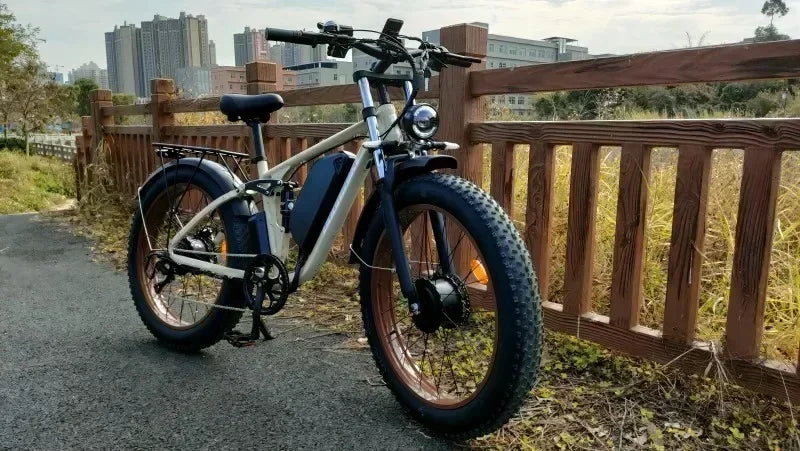 F1 2000W Dual-Motor Fat Tire Electric Bike – 48V 22Ah, 26" Tires, Hydraulic Brakes, Adult Snow/Beach/Mountain E-Bike